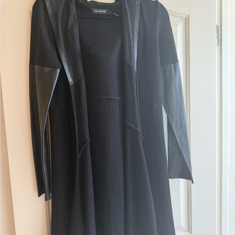 Blank NYC Black Jacket with Faux Leather Details - Picture 2 of 4